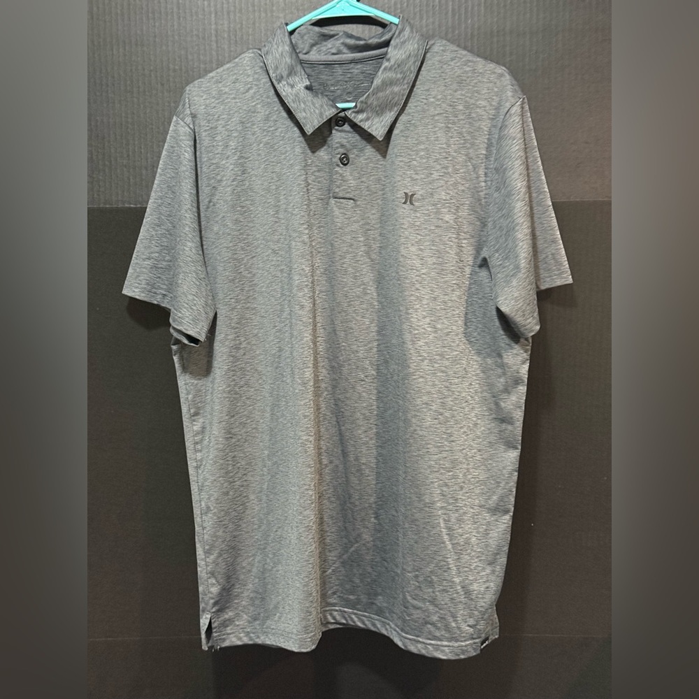 🍥Hurley x Buckle Exclusive Grey Shimmer Polo Shirt